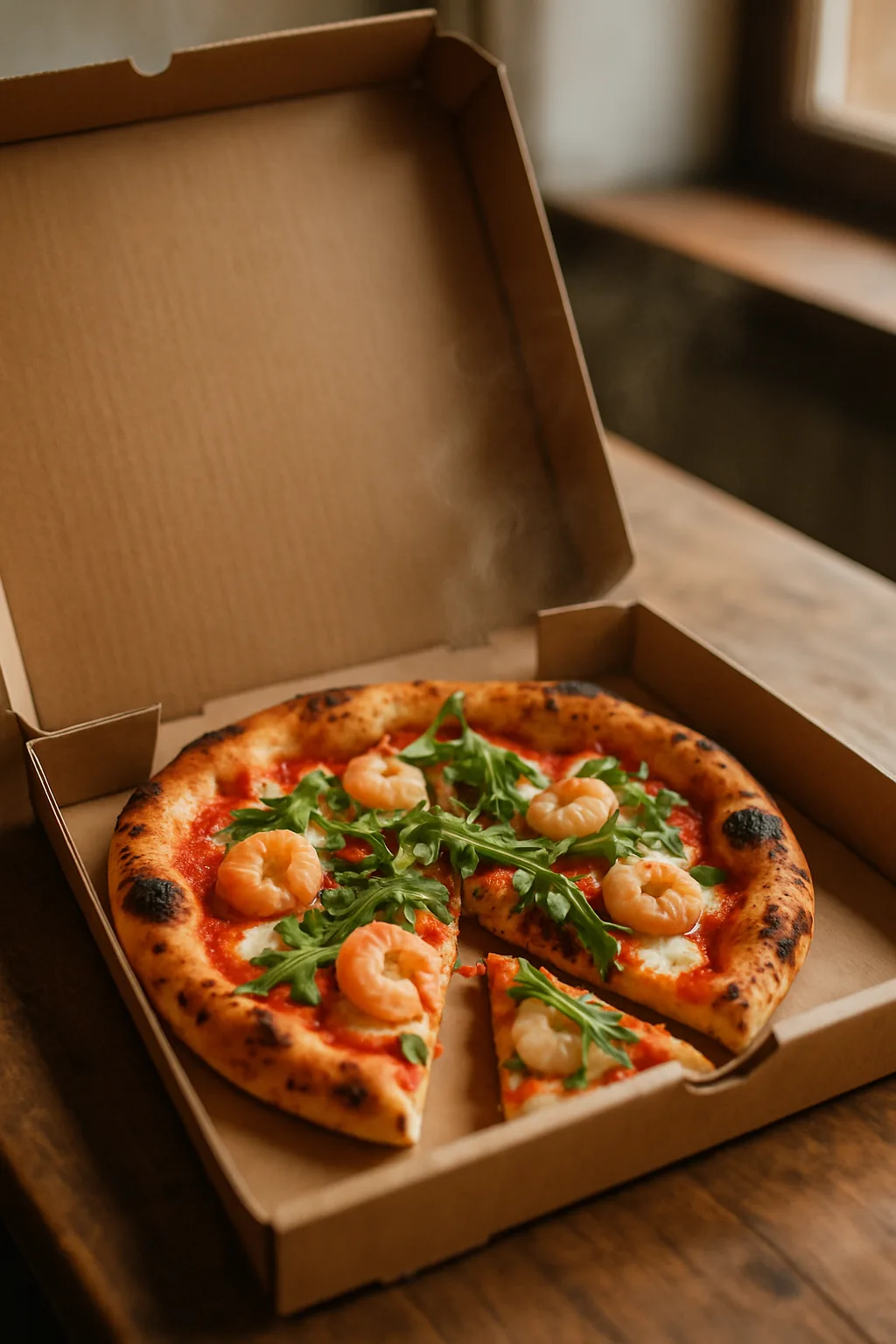 Capriccio Pizza im Karton zum Mitnehmen
