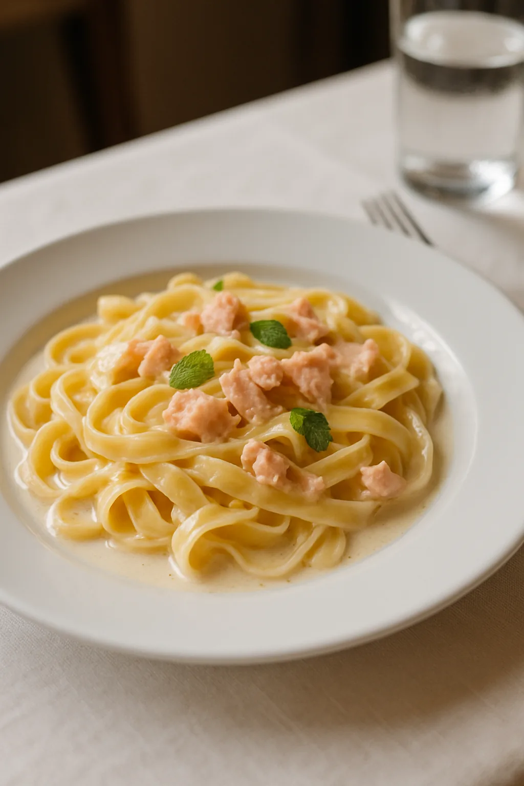 Fettuccine mit Lachs